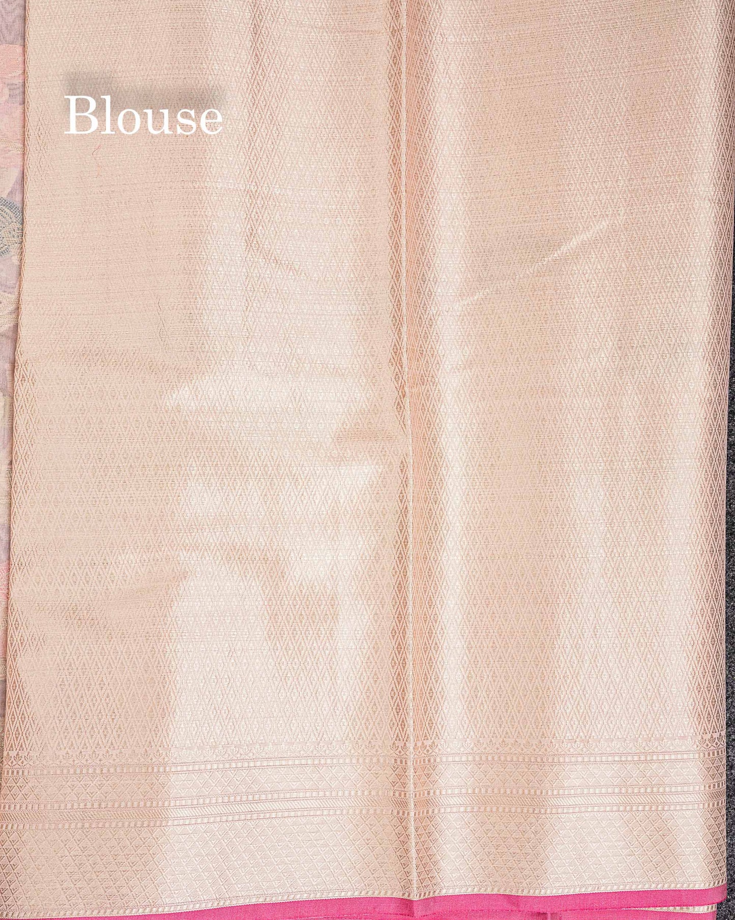 Cotton Mix Saree - Peach Meenakari Work Along With Fancy Border