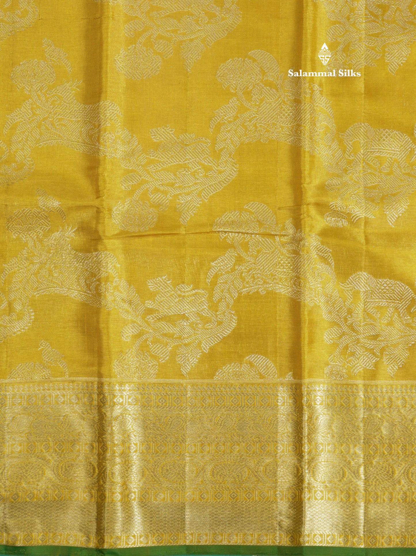 Beautiful Gold Tissue Pure Kanjivaram Silk Saree (2G) Zari With Self Border