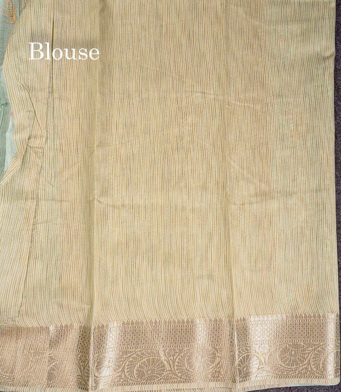 Cotton Mix Saree - Sea Blue Embroidery Work Along With Fancy Border