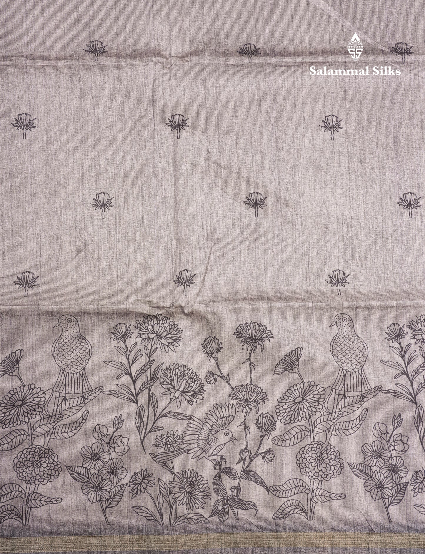 Light Purple Colour Semi Tussar Fancy Saree With Designer Blouse
