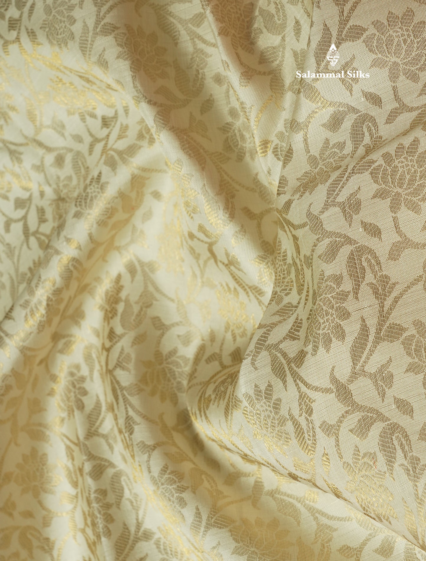 Bridal Korvai White Pure Kanjivaram Silk Saree (2G) Zari With Contrast Long Chilly Red Traditional Border