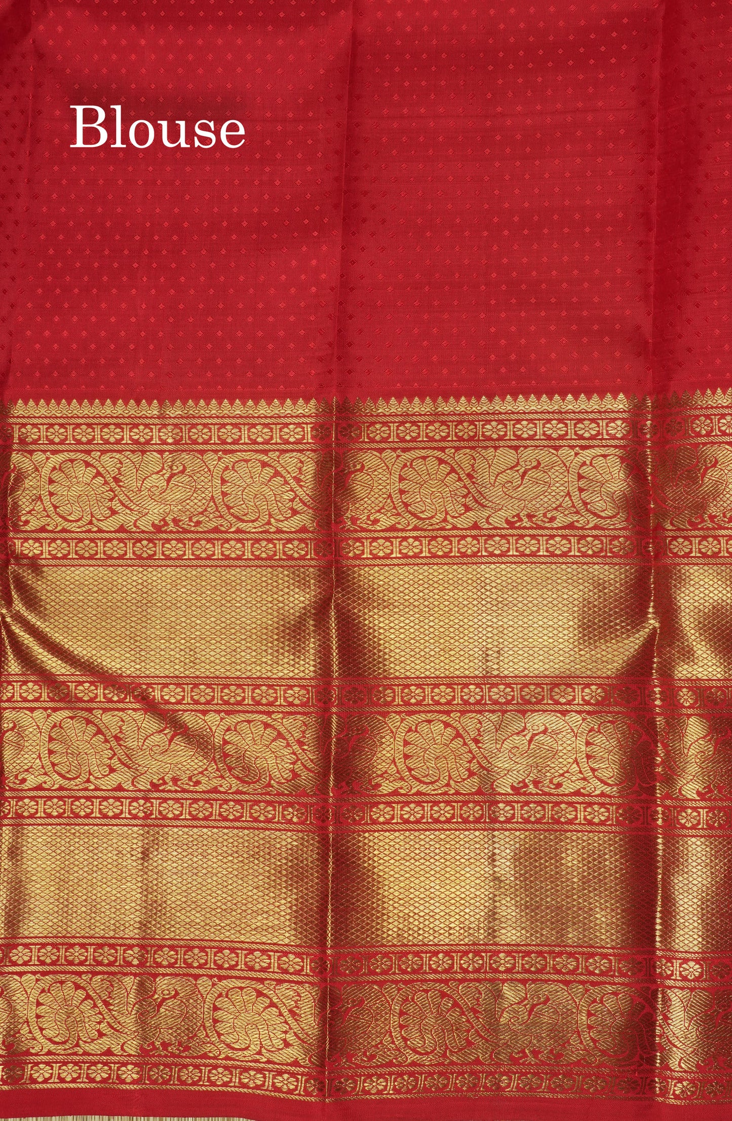 Bridal Korvai White Pure Kanjivaram Silk Saree (2G) Zari With Contrast Long Chilly Red Traditional Border