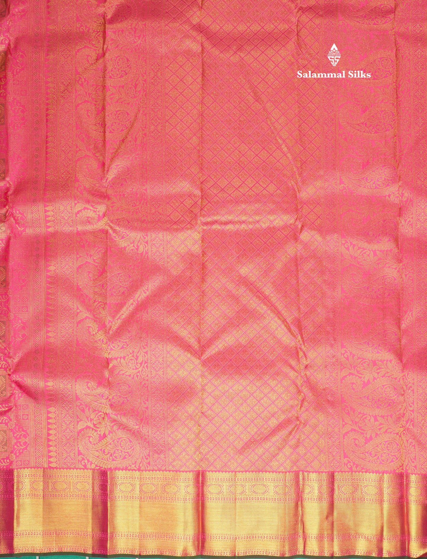 Beautiful Pink Bridal Pure Kanjivaram Silk Saree With Meenakari Work