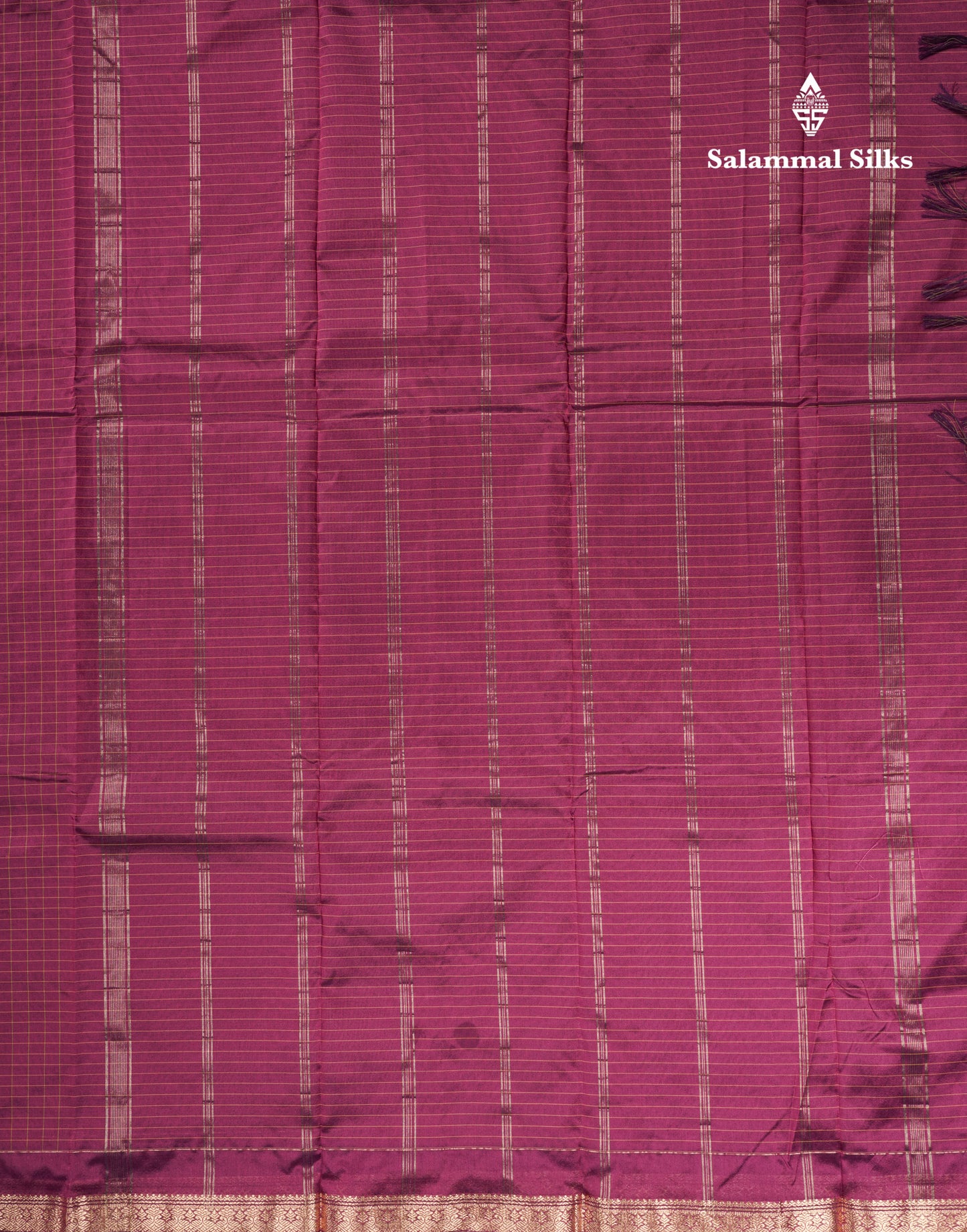 Mustard Yellow Checks With Butta Light Weight Semi Silk Saree With Small Border