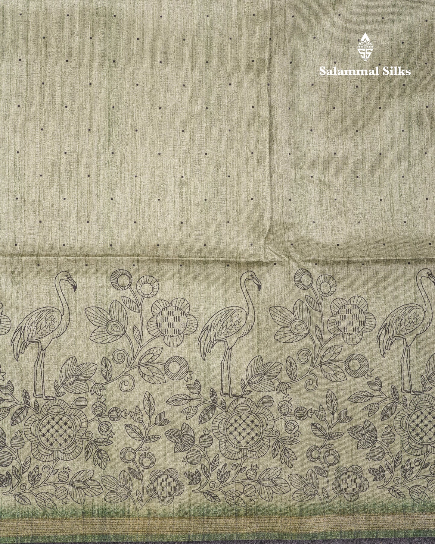Sandal Colour Semi Tussar Fancy Saree With Designer Blouse