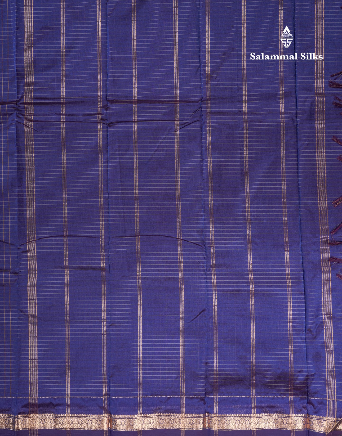 Mustard Yellow Checks With Butta Light Weight Semi Silk Saree With Small Border