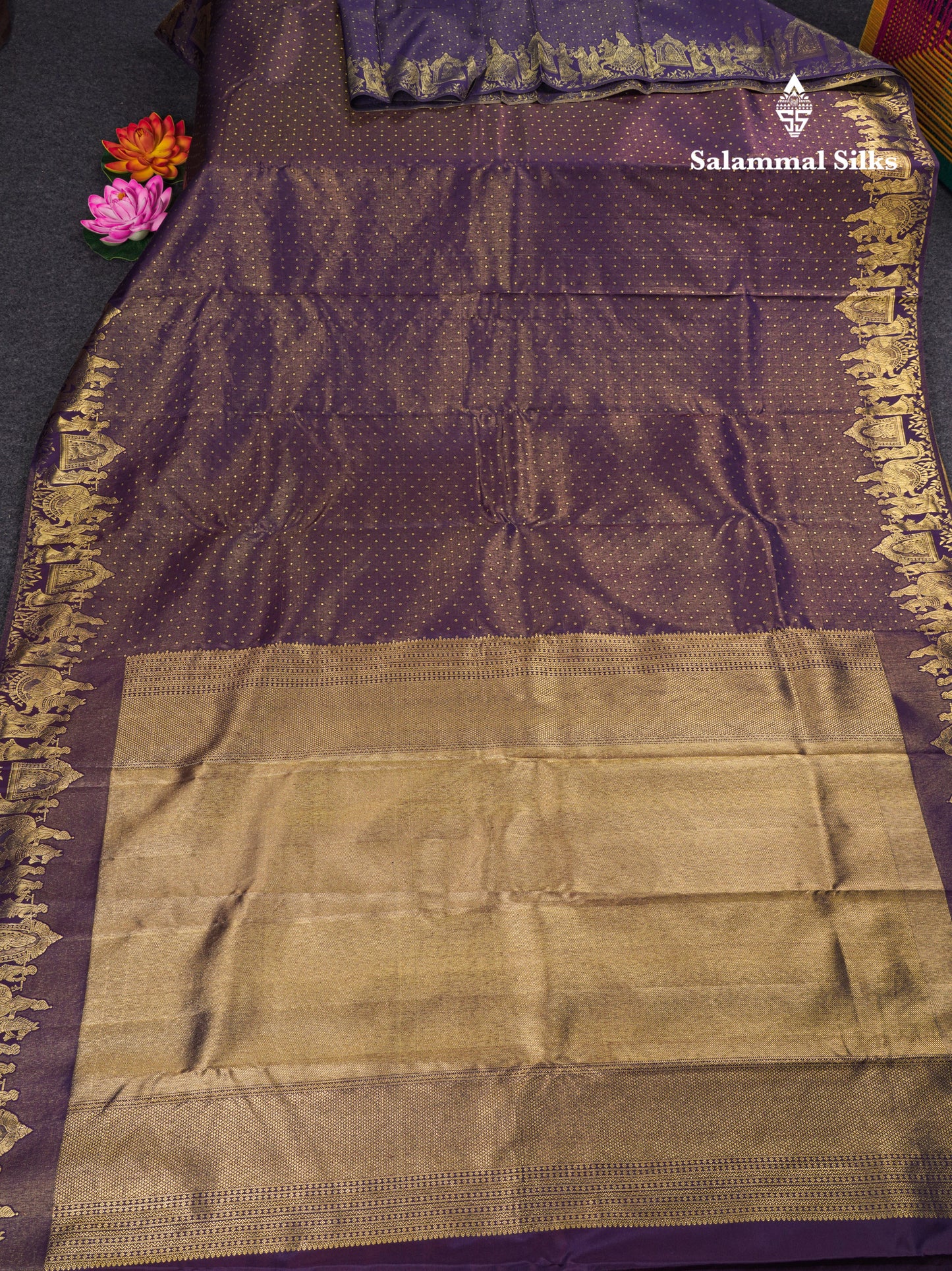 Chilly Red Pure Kanjivaram Silk Saree With Traditional Pallaku Border