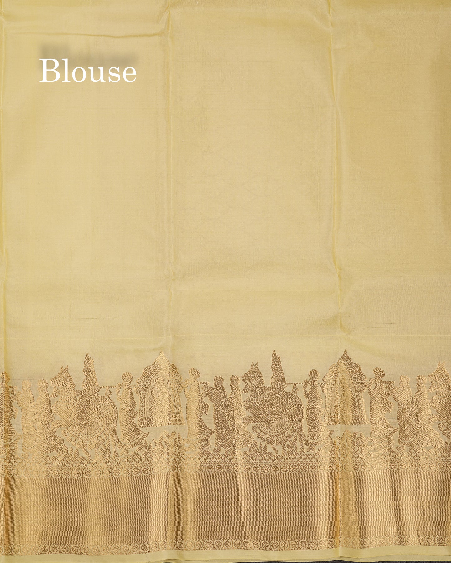 Beautiful Light Yellow Pure Kanjivaram Silk Saree With Traditional Pallaku Border
