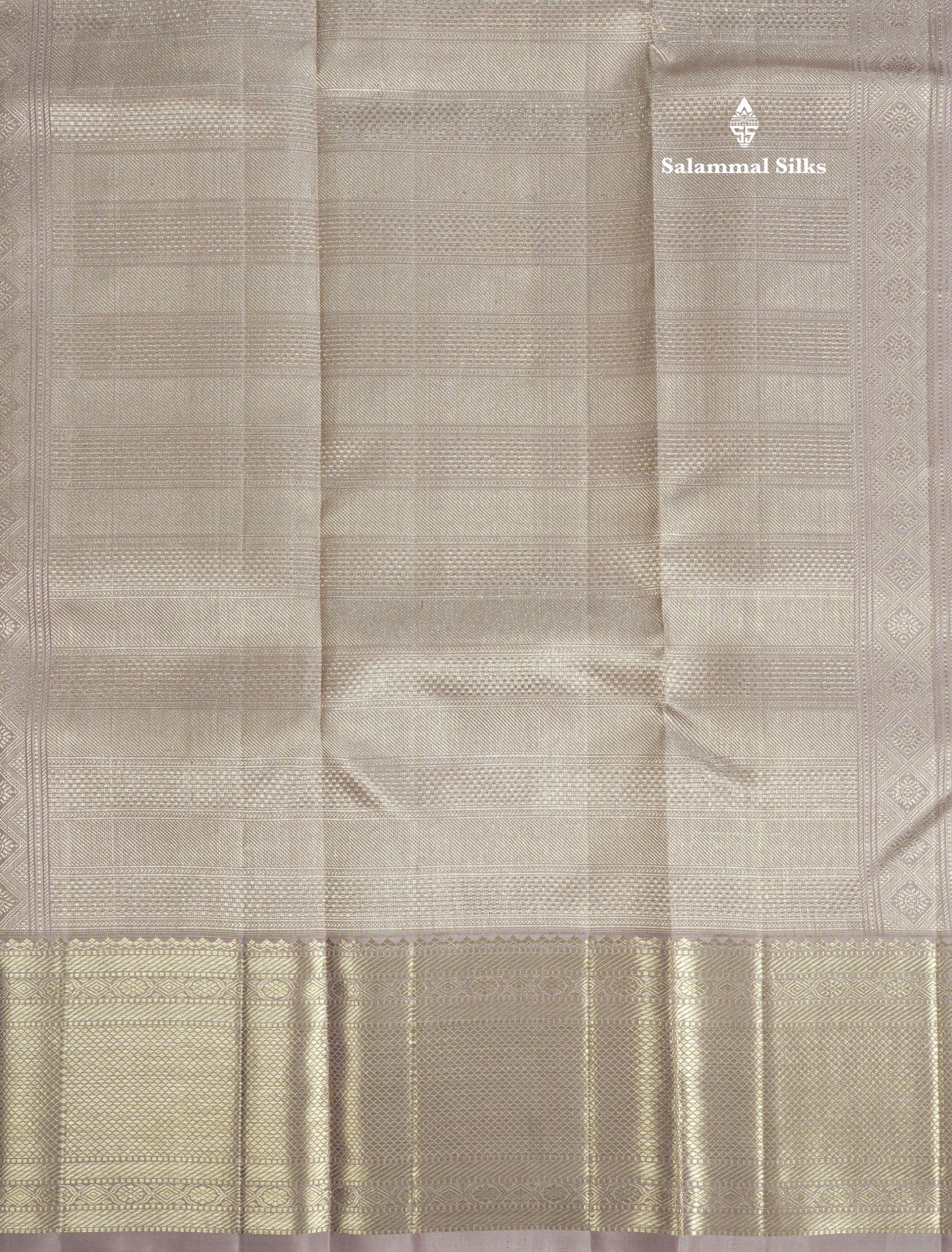 Beautiful Light Lavender Pure Kanjivaram Silk Saree With Self Border