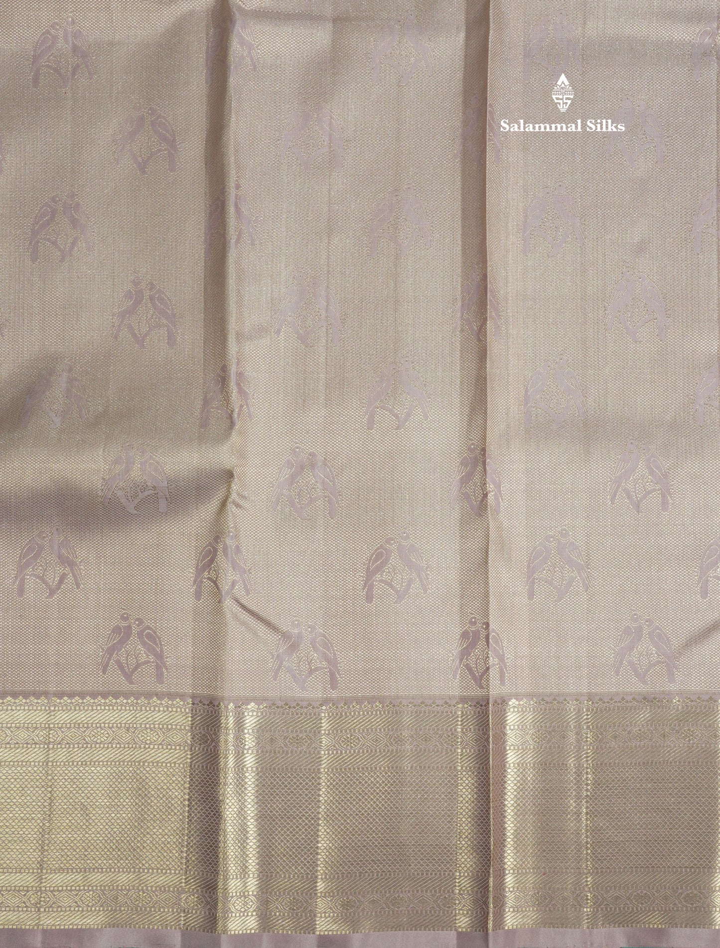 Beautiful Light Lavender Pure Kanjivaram Silk Saree With Self Border