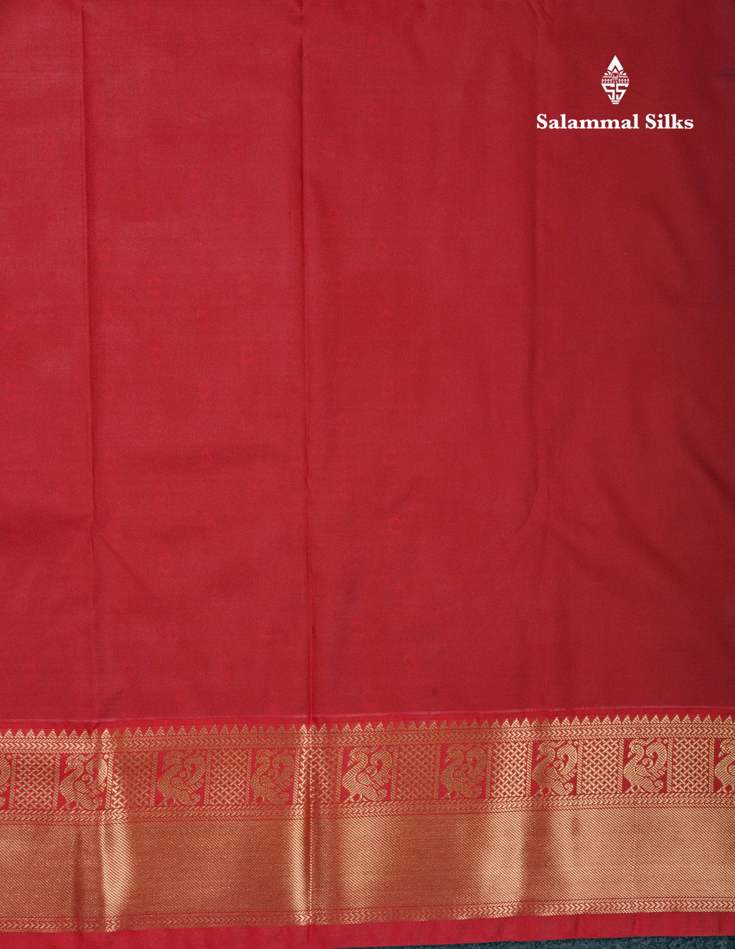 Bottle Green 1000 Buttas And Zari Checks Semi Silk Saree With Contrast Red Traditional Border