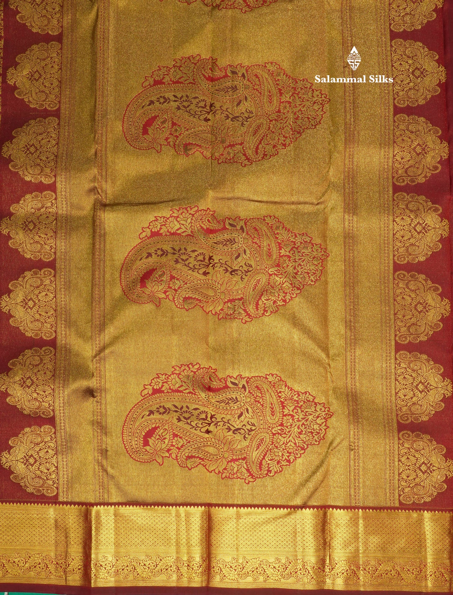 Dark Maroon Beautiful Bridal Pure Kanjivaram Silk Saree With Gold Zari Border