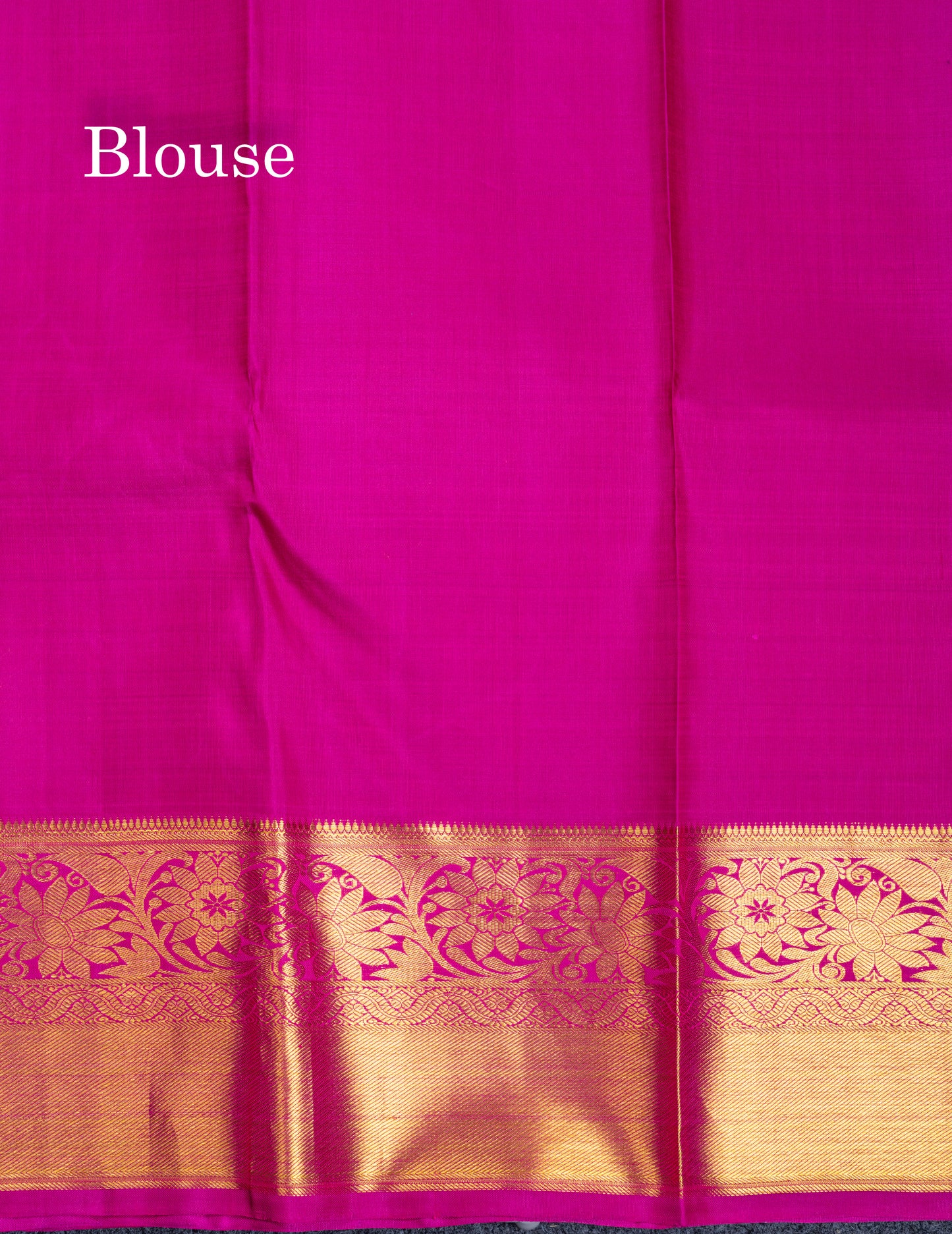Magenta Pink Menakari Work Bridal Pure Kanjivaram Silk Saree With Traditional Border