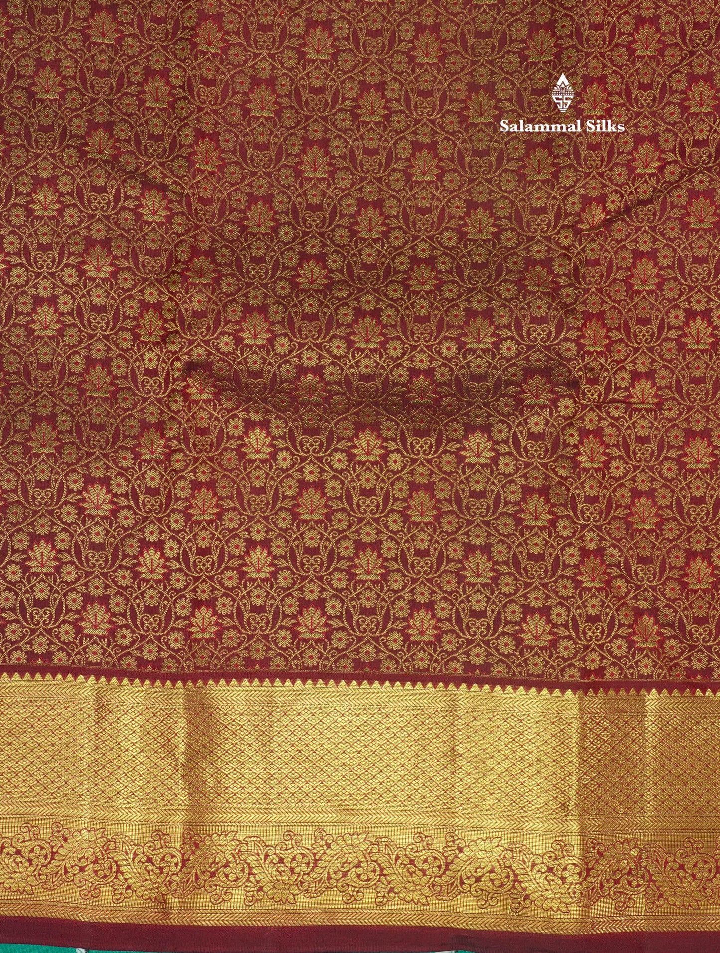Dark Maroon Beautiful Bridal Pure Kanjivaram Silk Saree With Gold Zari Border