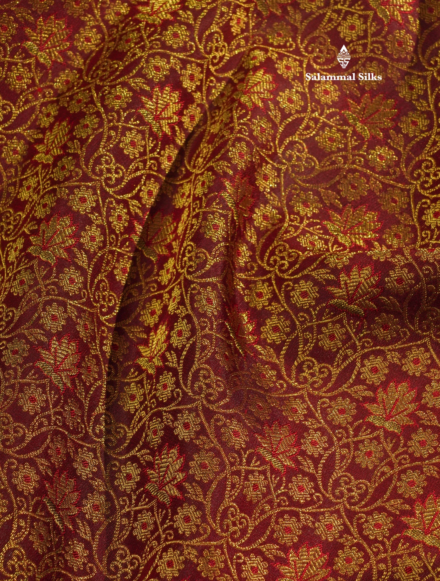 Dark Maroon Beautiful Bridal Pure Kanjivaram Silk Saree With Gold Zari Border