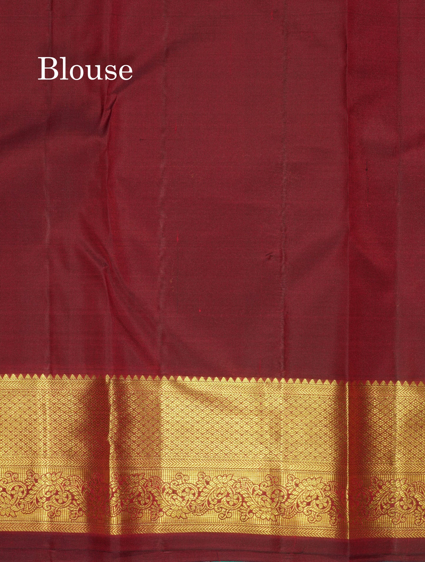 Dark Maroon Beautiful Bridal Pure Kanjivaram Silk Saree With Gold Zari Border