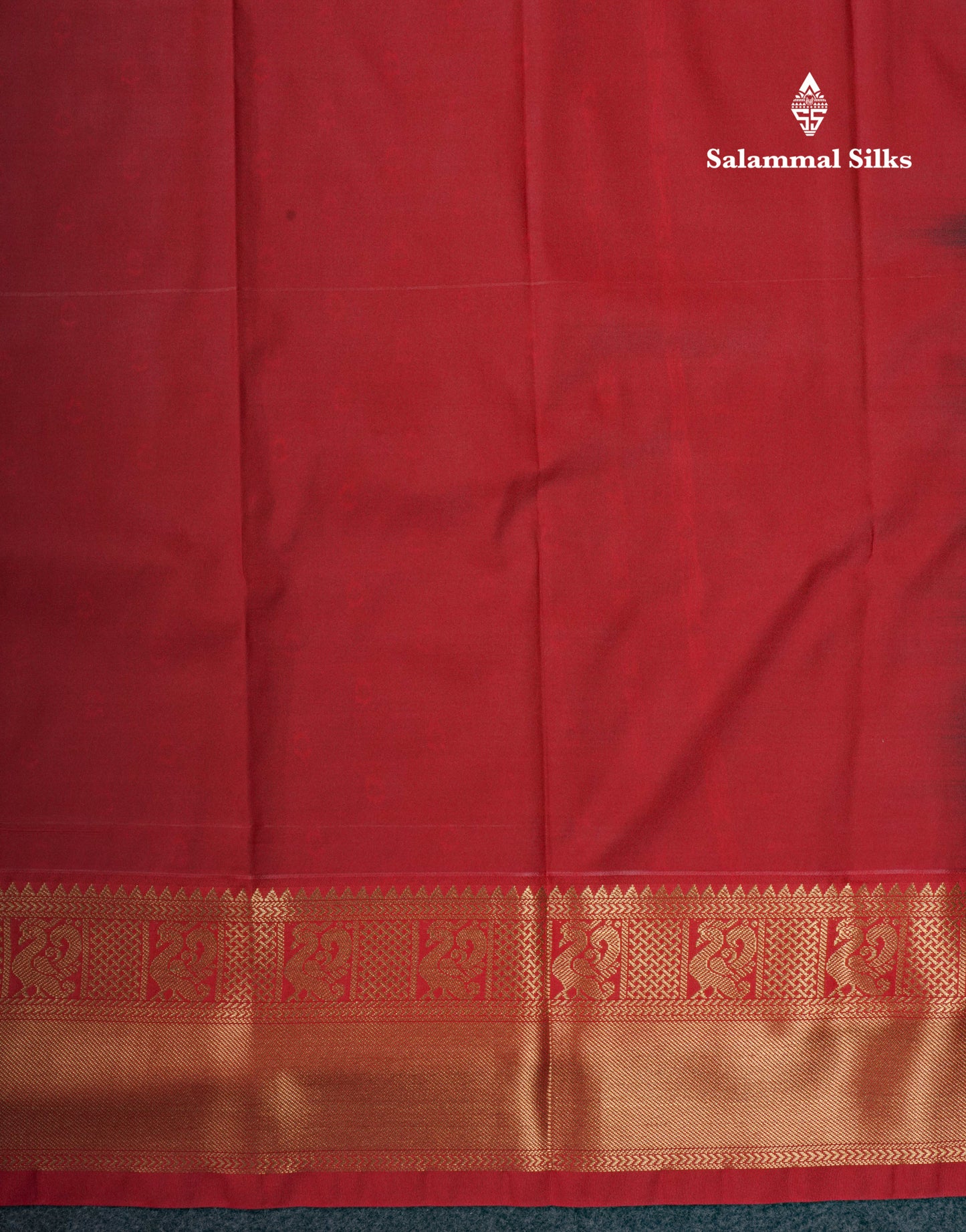 Bottle Green 1000 Buttas And Zari Checks Semi Silk Saree With Contrast Red Traditional Border