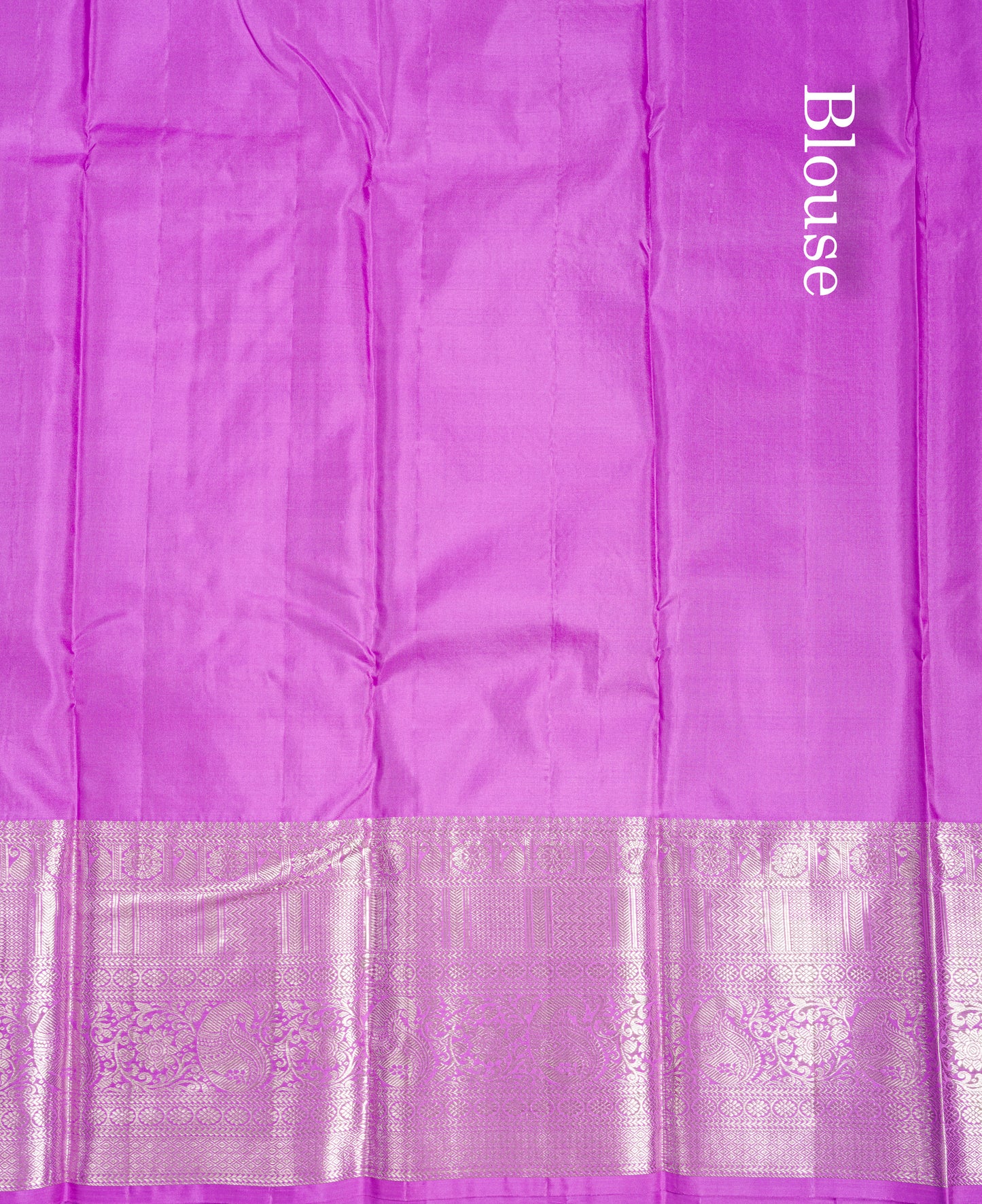 Beautiful Lavender Bridal Pure Kanjivaram Silk Saree With Self Border