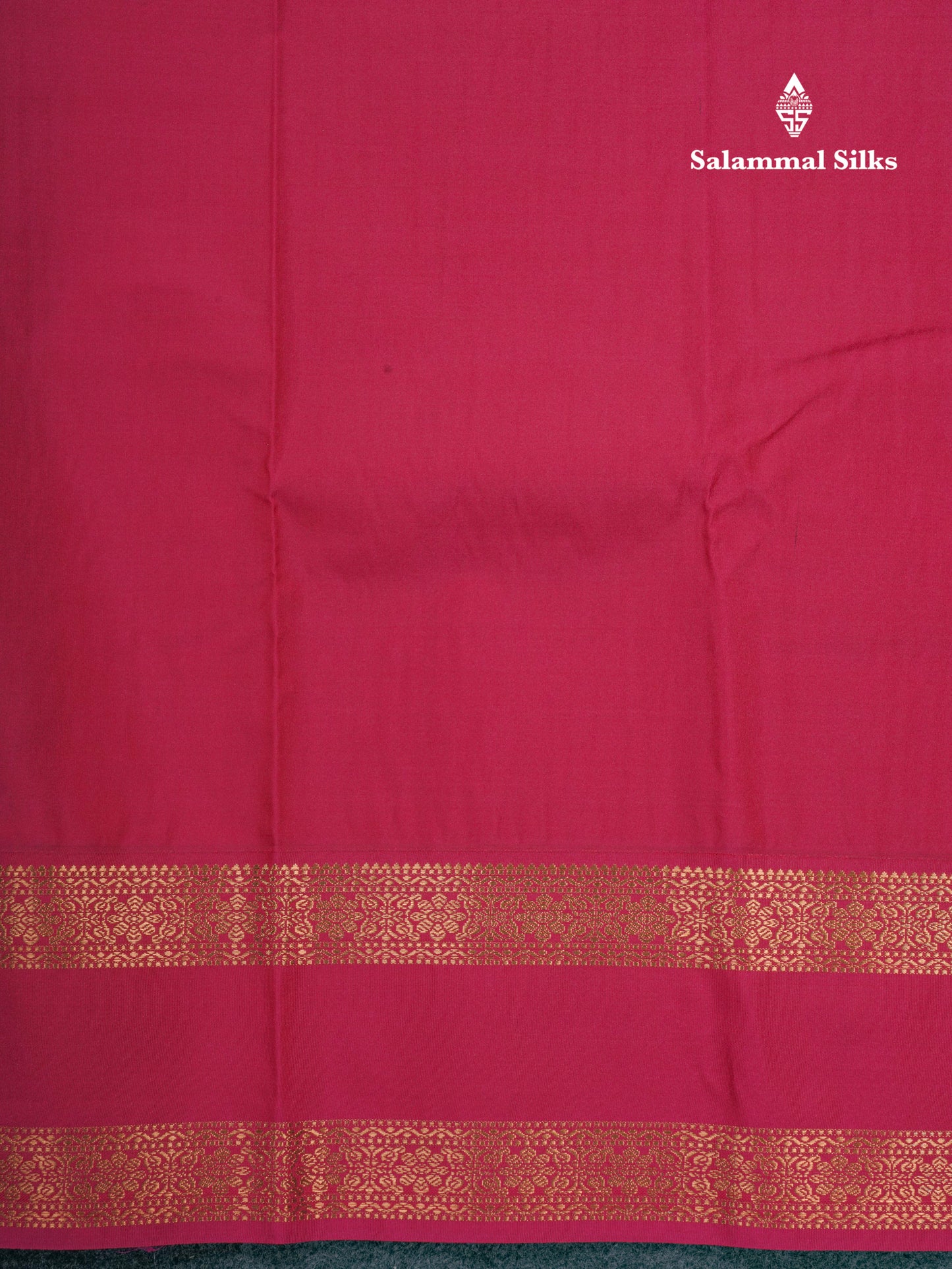 Bottle Green 1000 Buttas And Zari Checks Semi Silk Saree With Contrast Red Traditional Border