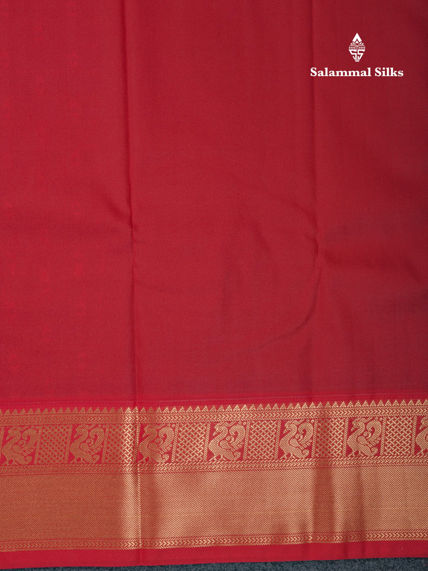Bottle Green 1000 Buttas And Zari Checks Semi Silk Saree With Contrast Red Traditional Border