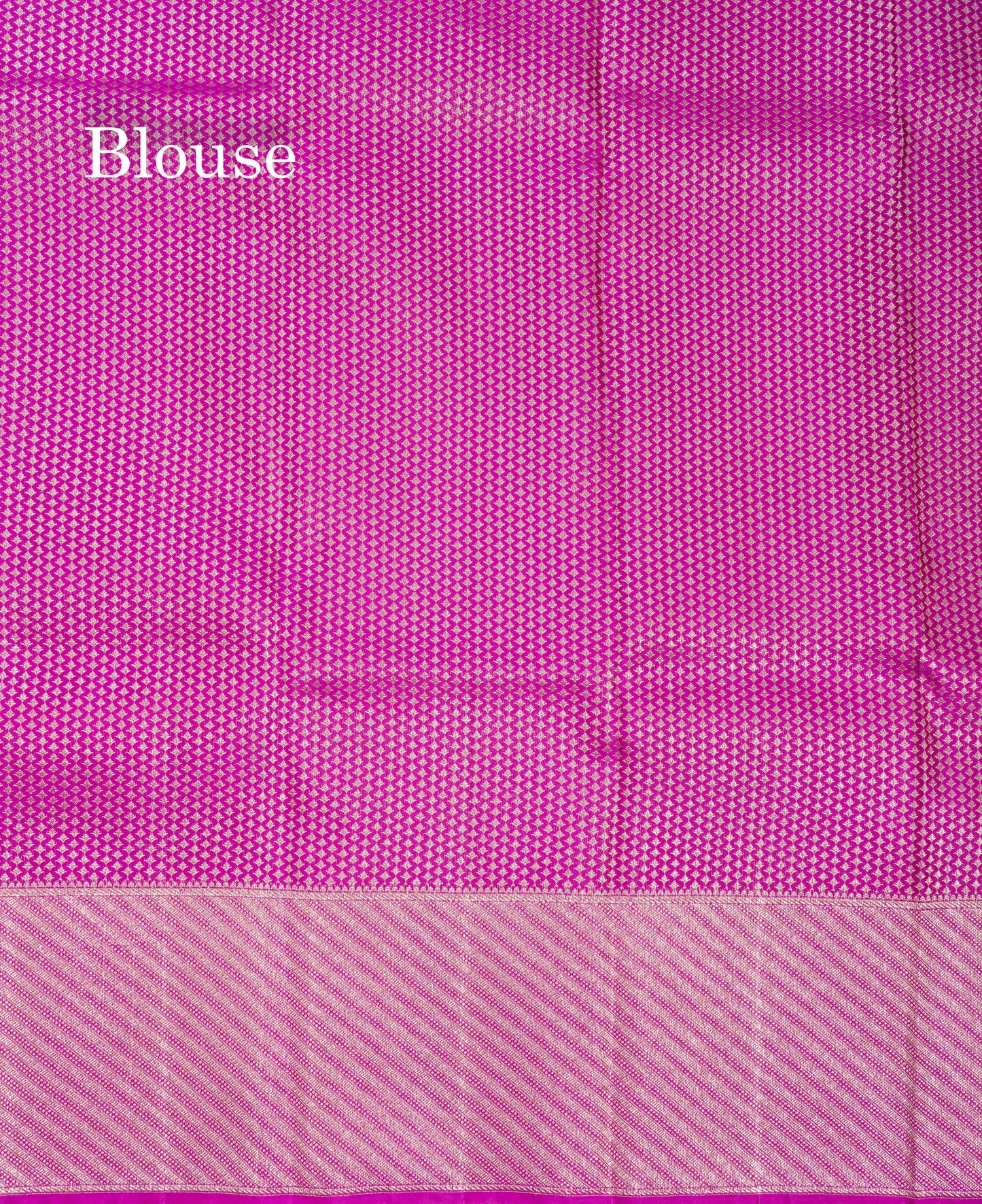 Baby Pink Bridal Pure Kanjivaram Silk Saree With Contrast Purple Border