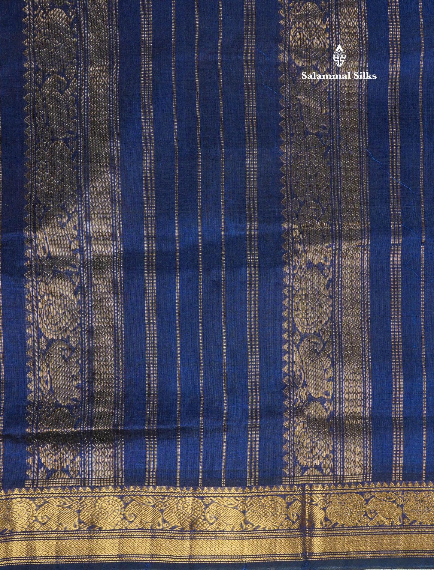 Multicolour Paalum Pazham Checks Pure Silk Cotton Saree With Traditional Gold Zari Border