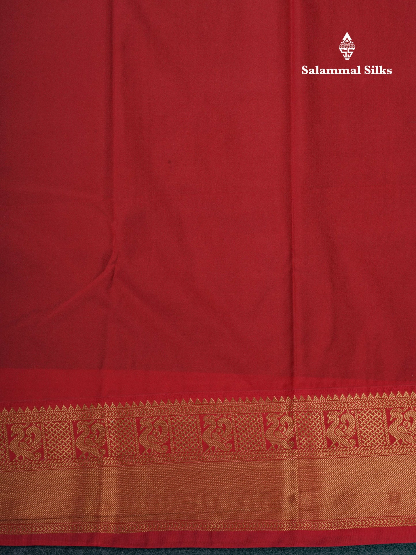 Bottle Green 1000 Buttas And Zari Checks Semi Silk Saree With Contrast Red Traditional Border