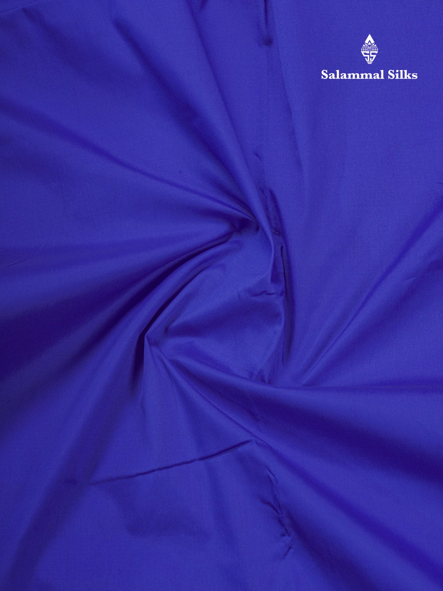 9 Yards Semi Silk Saree Royal Blue With Contrast Pink Border