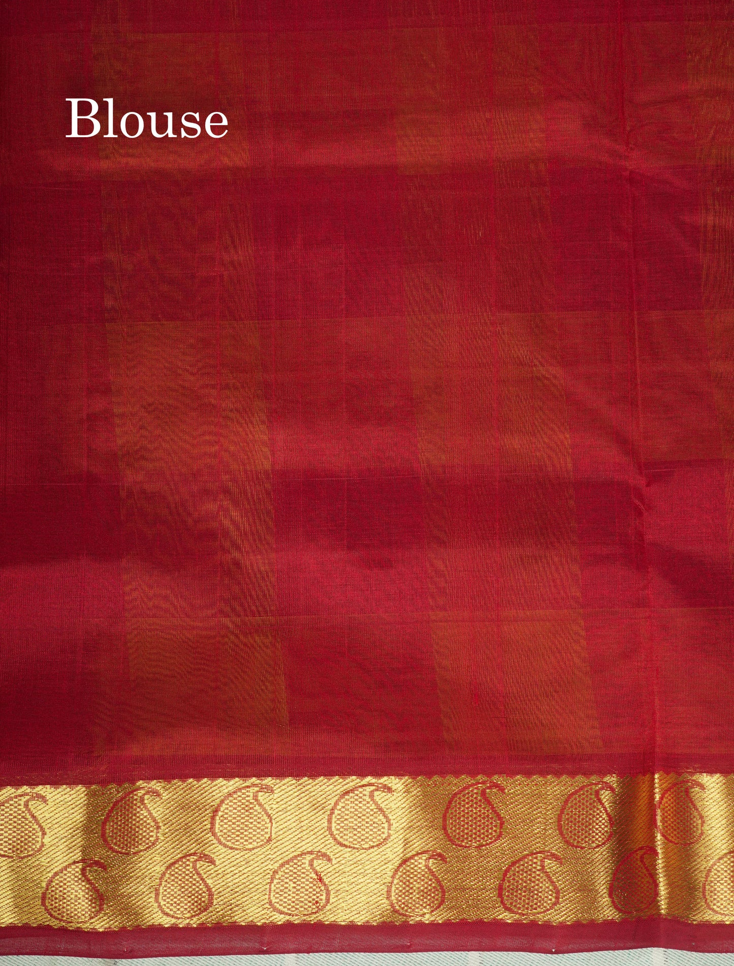Multicolour Paalum Pazham Checks Pure Silk Cotton Saree With Traditional Gold Zari Border