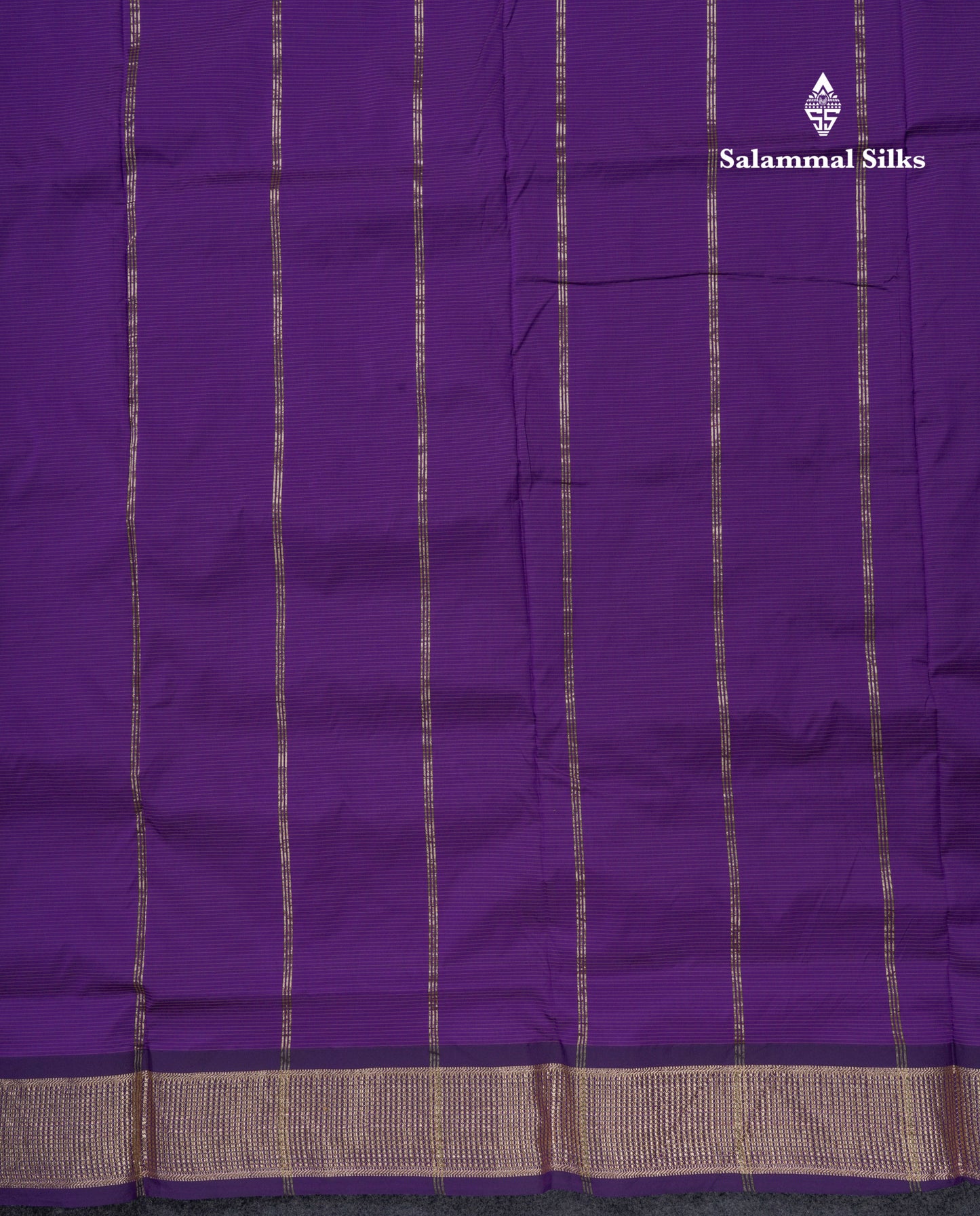 9 Yards Semi Silk Saree Purple With Self Border
