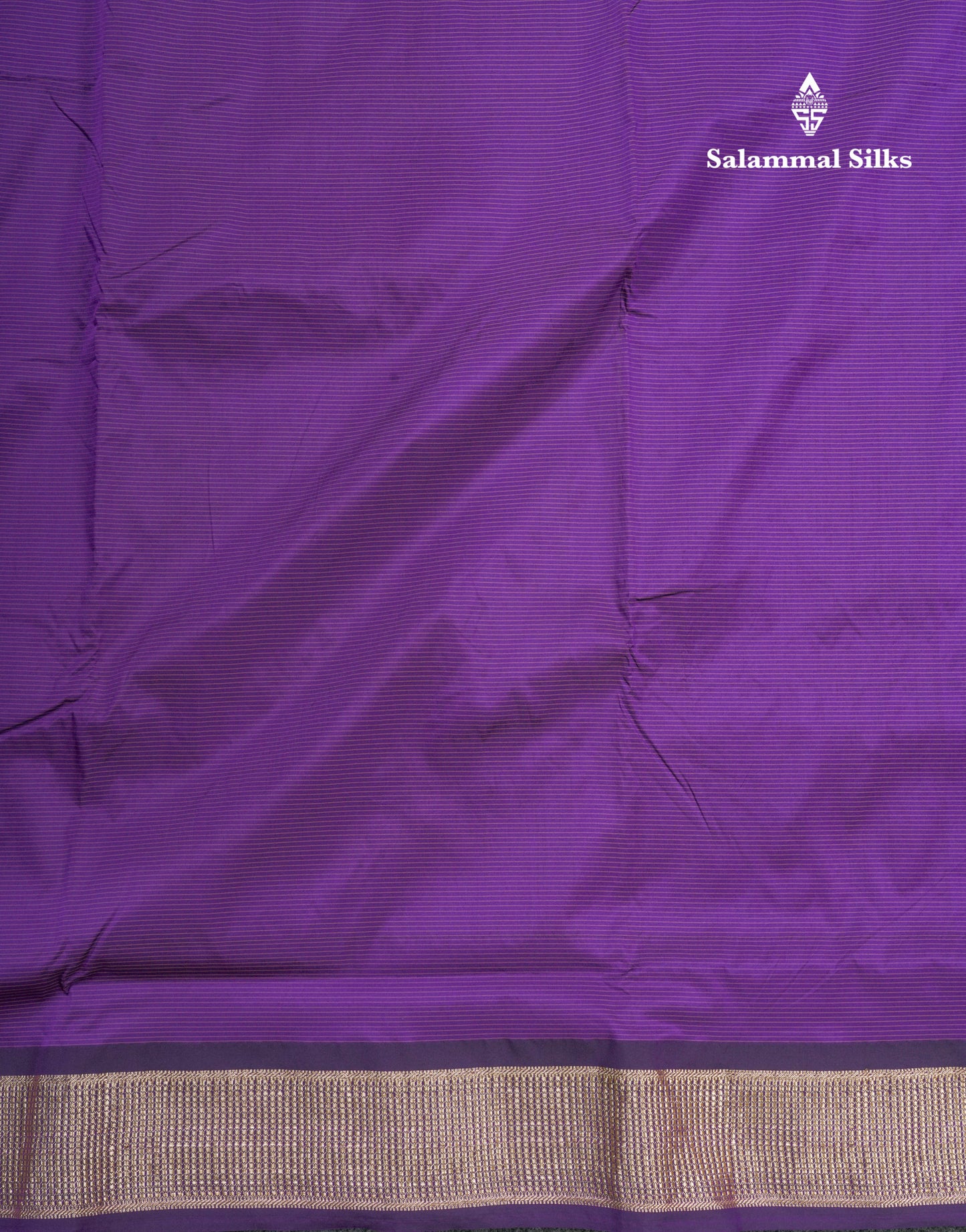 9 Yards Semi Silk Saree Purple With Self Border