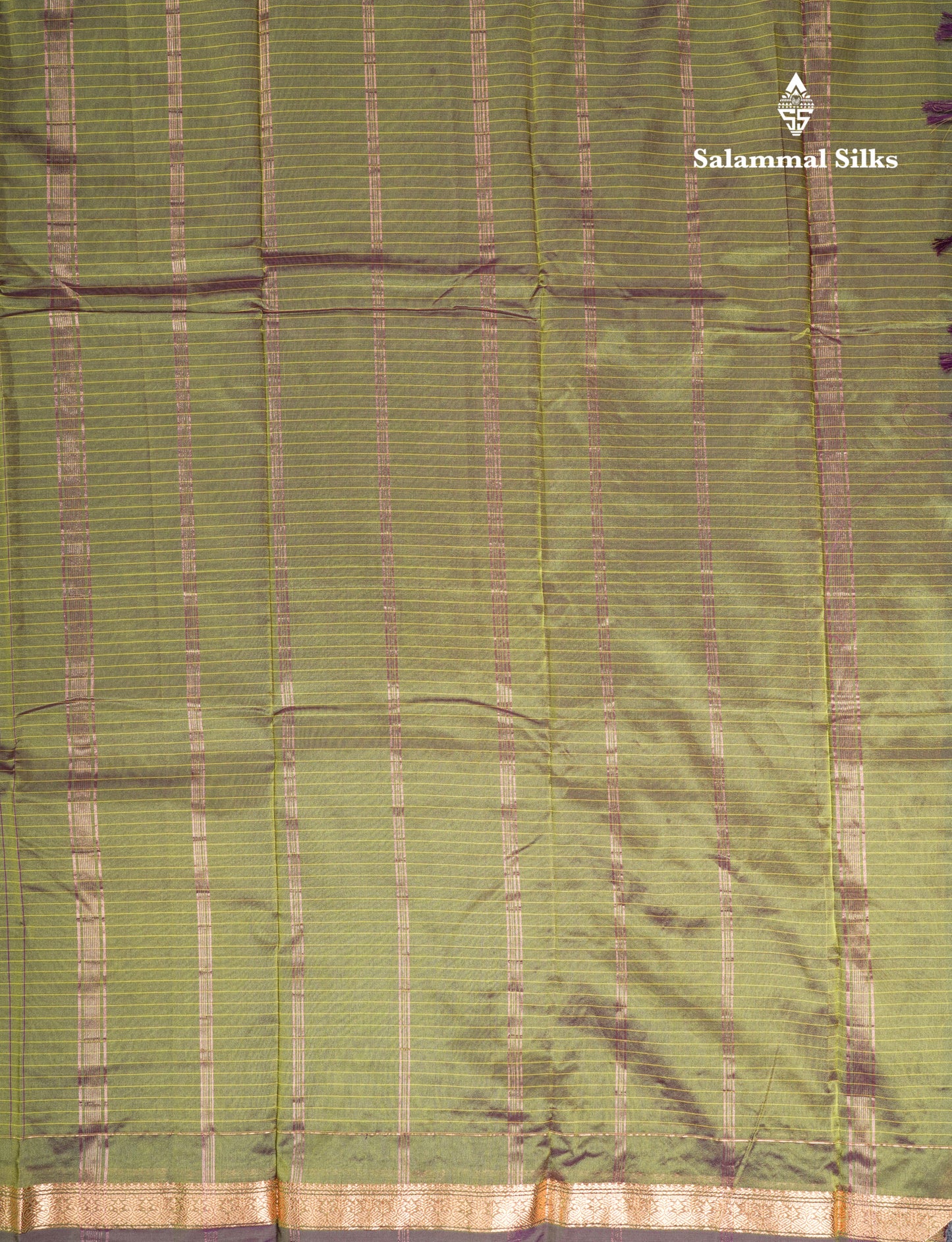 Mustard Yellow Checks With Butta Light Weight Semi Silk Saree With Small Border