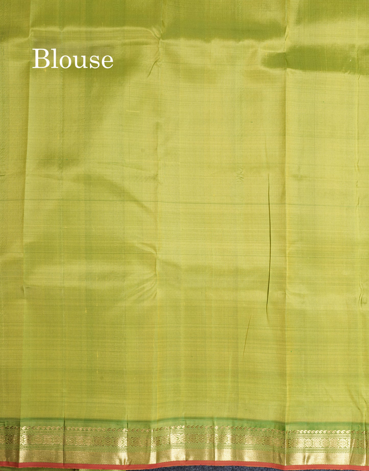 Dual Tone Sandal Pure Kanjivaram Silk Saree With Contrast Parrot Green Traditional Small Border