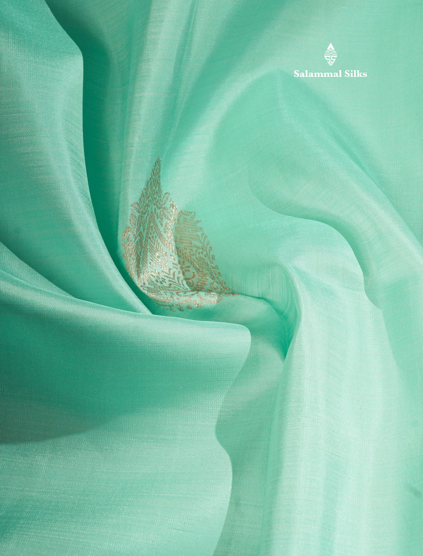 Pastel Blue Pure Kanjivaram Silk Saree with Contrast Baby Pink Long Border