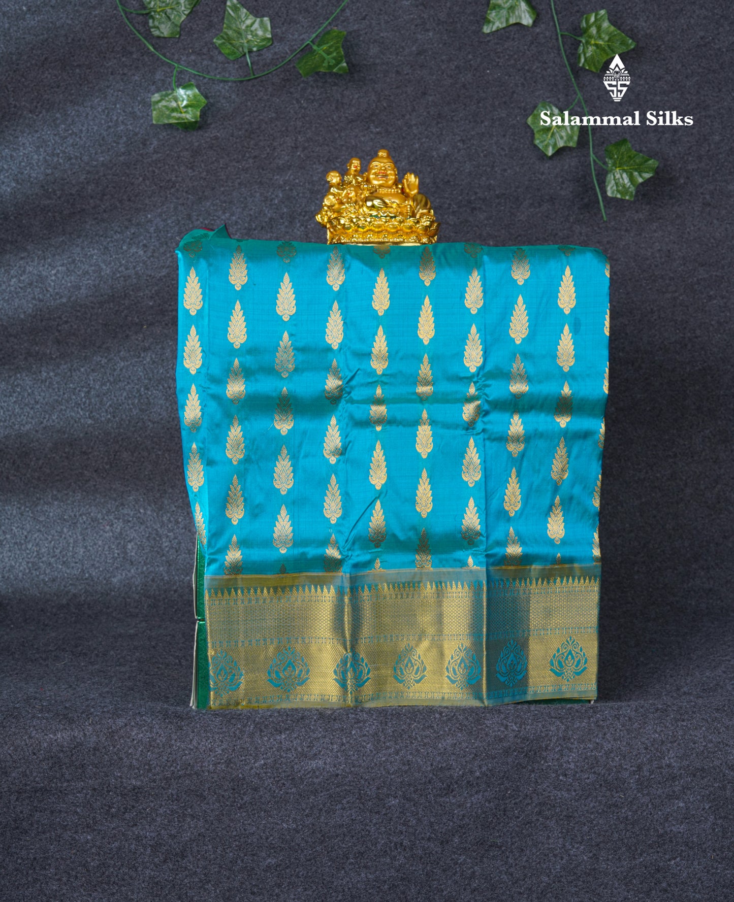 Pure Silk Pattu Pavadai (Dual Tone Peacock Blue) 20"