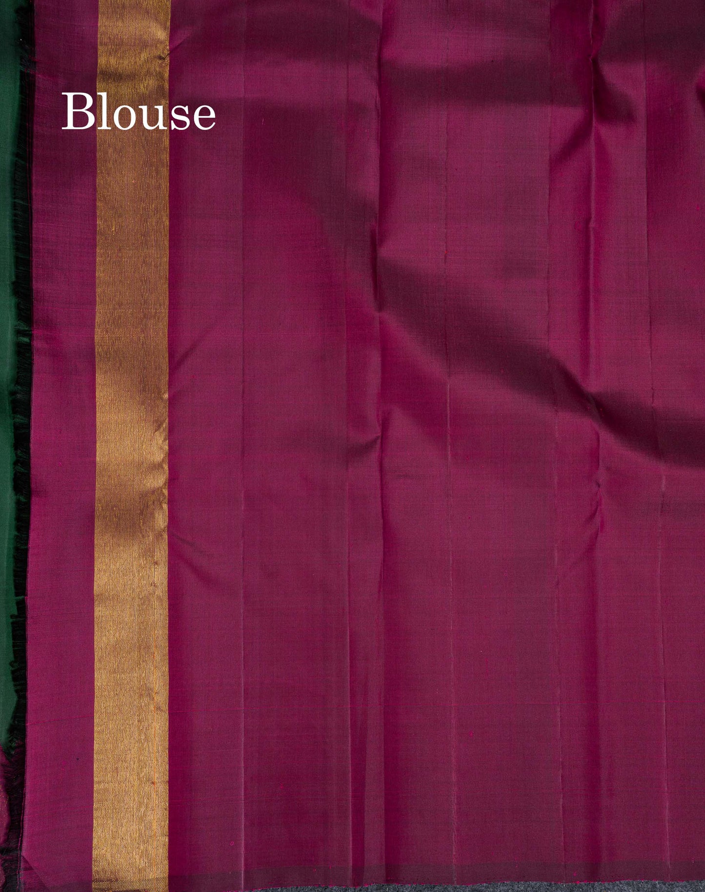 Beautiful Bottle Green 8Kol Pure Kanjivaram Silk Saree With Contrast Magenta Traditional Raising Temple Border
