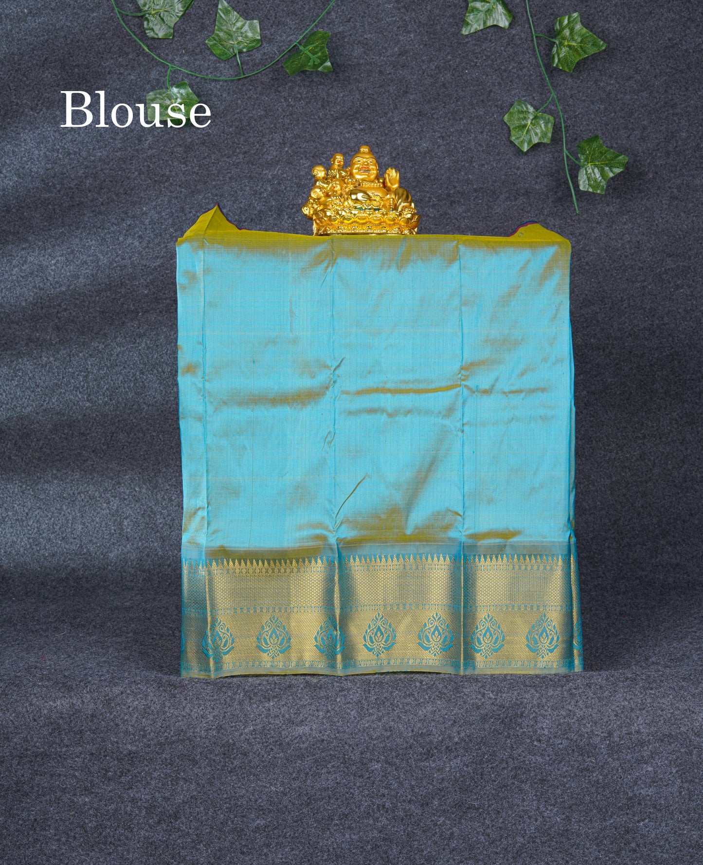 Pure Silk Pattu Pavadai (Dual Tone Peacock Blue) 20"