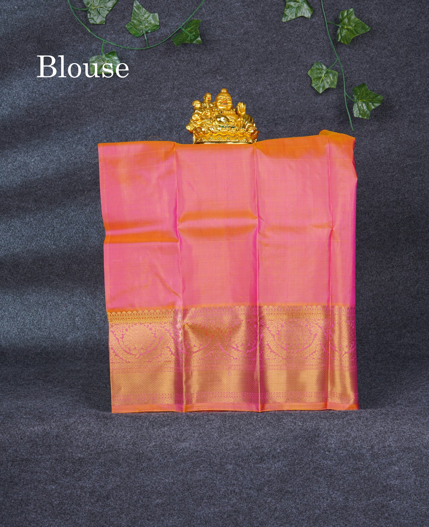Pure Silk Pattu Pavadai (Pink) With Pinkish Orange Blouse 20"