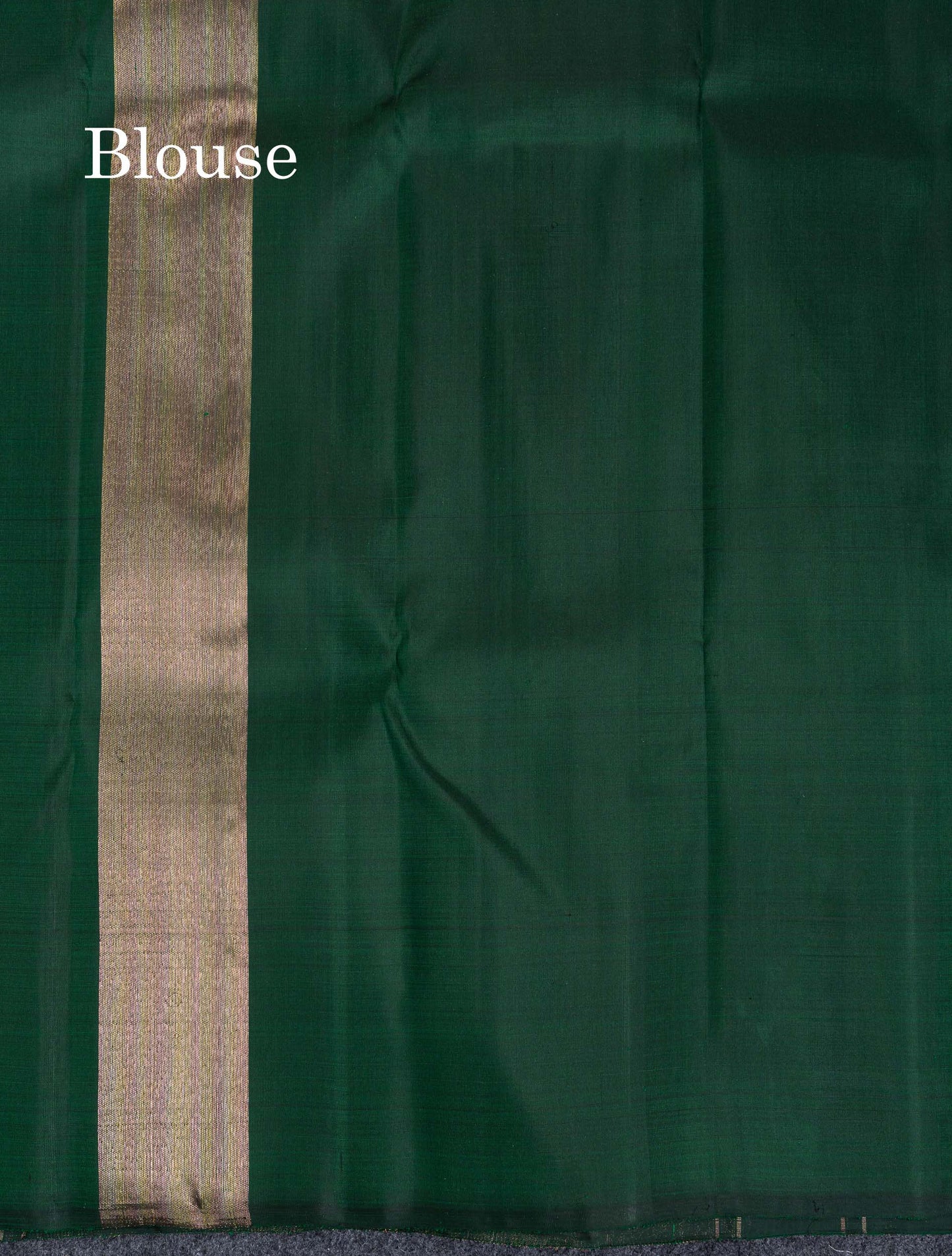 Beautiful Bottle Green 8Kol Pure Kanjivaram Silk Saree With Traditional Raising Temple Border