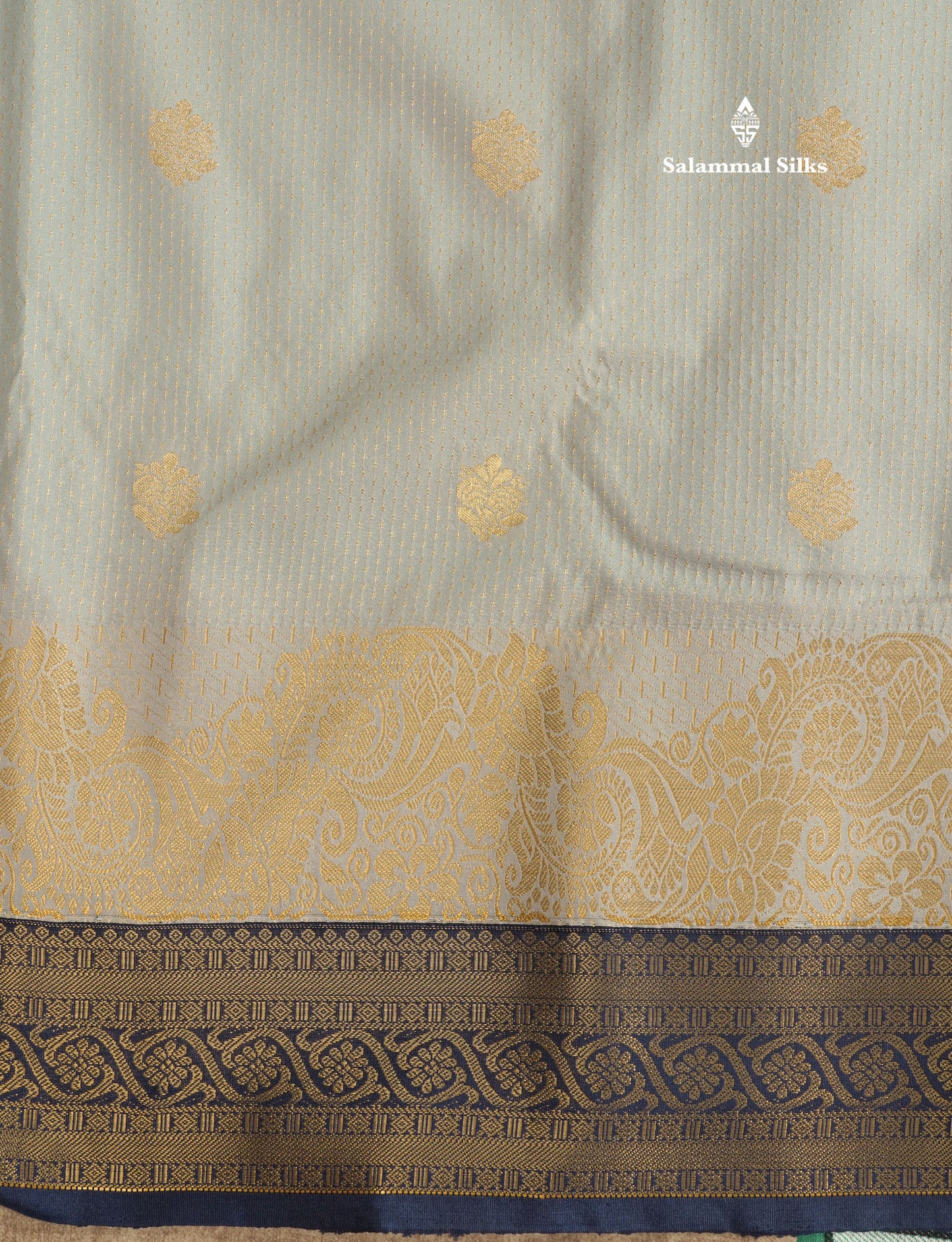 Purple Semi Silk Saree With Contrast Green Fancy Turning Border