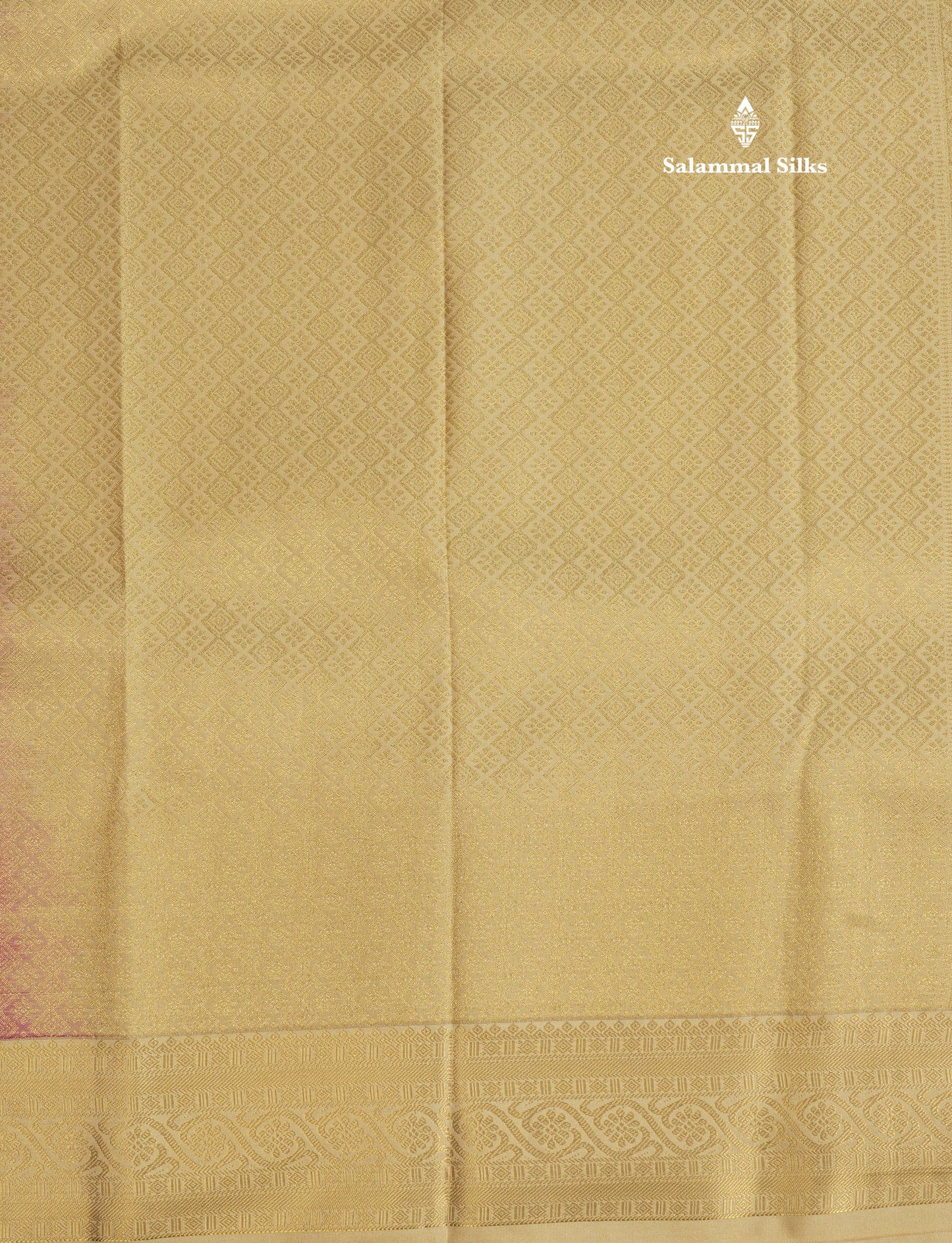 Purple Semi Silk Saree With Contrast Green Fancy Turning Border