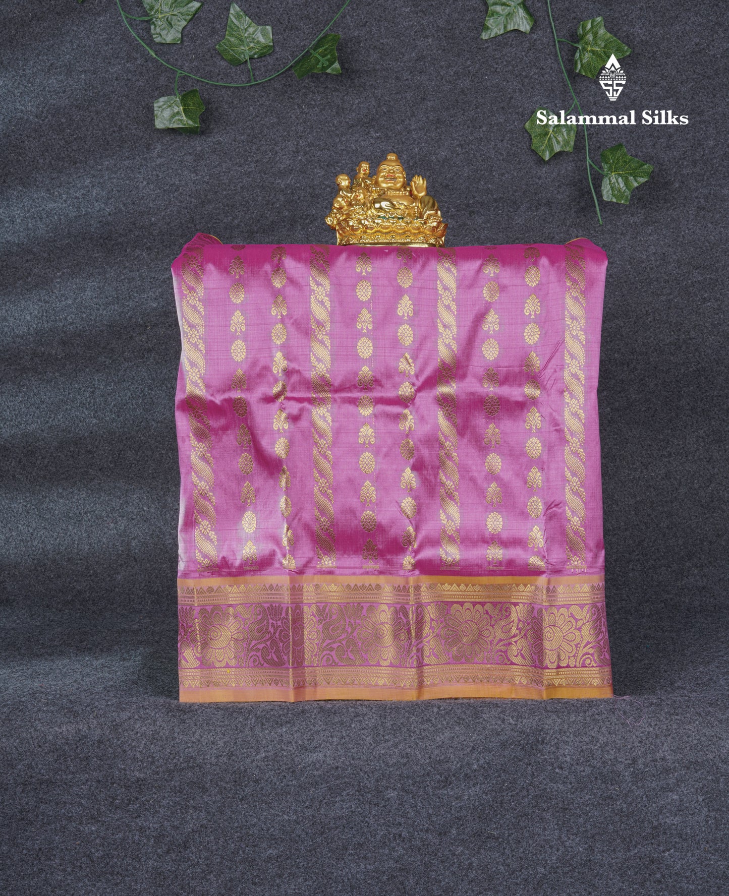 Pure Silk Pattu Pavadai (Light Pink) With Peach Blouse 20"