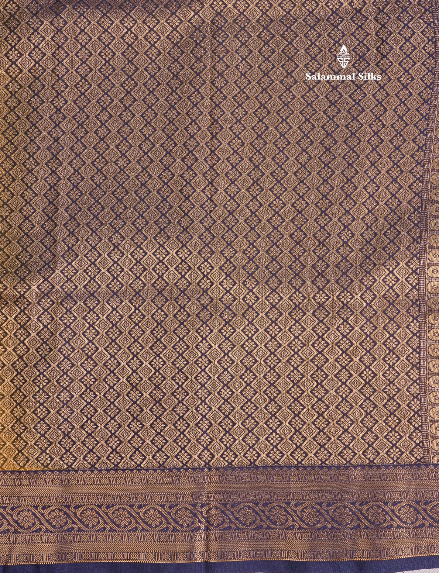 Purple Semi Silk Saree With Contrast Green Fancy Turning Border