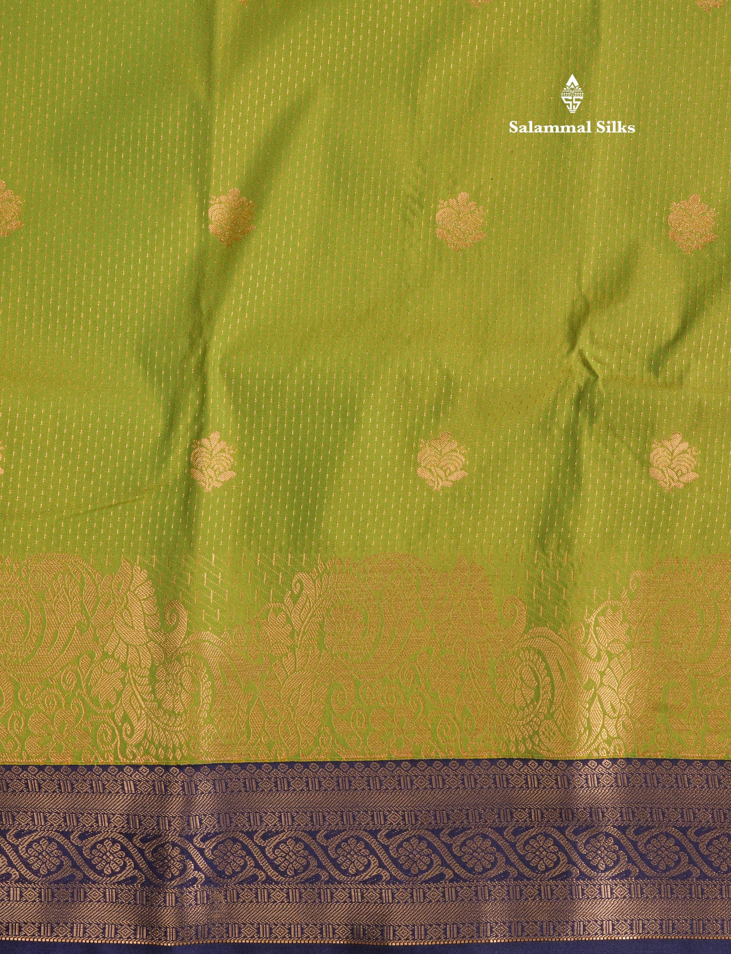 Purple Semi Silk Saree With Contrast Green Fancy Turning Border