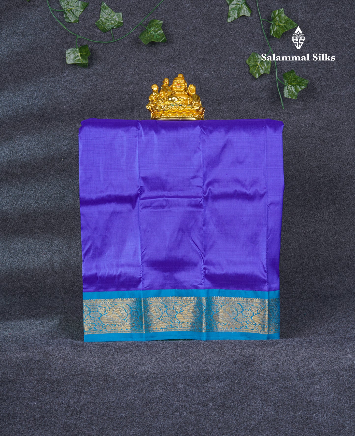 Pure Silk Pattu Pavadai Plain (Lemon Yellow) With Blue Blouse 20"