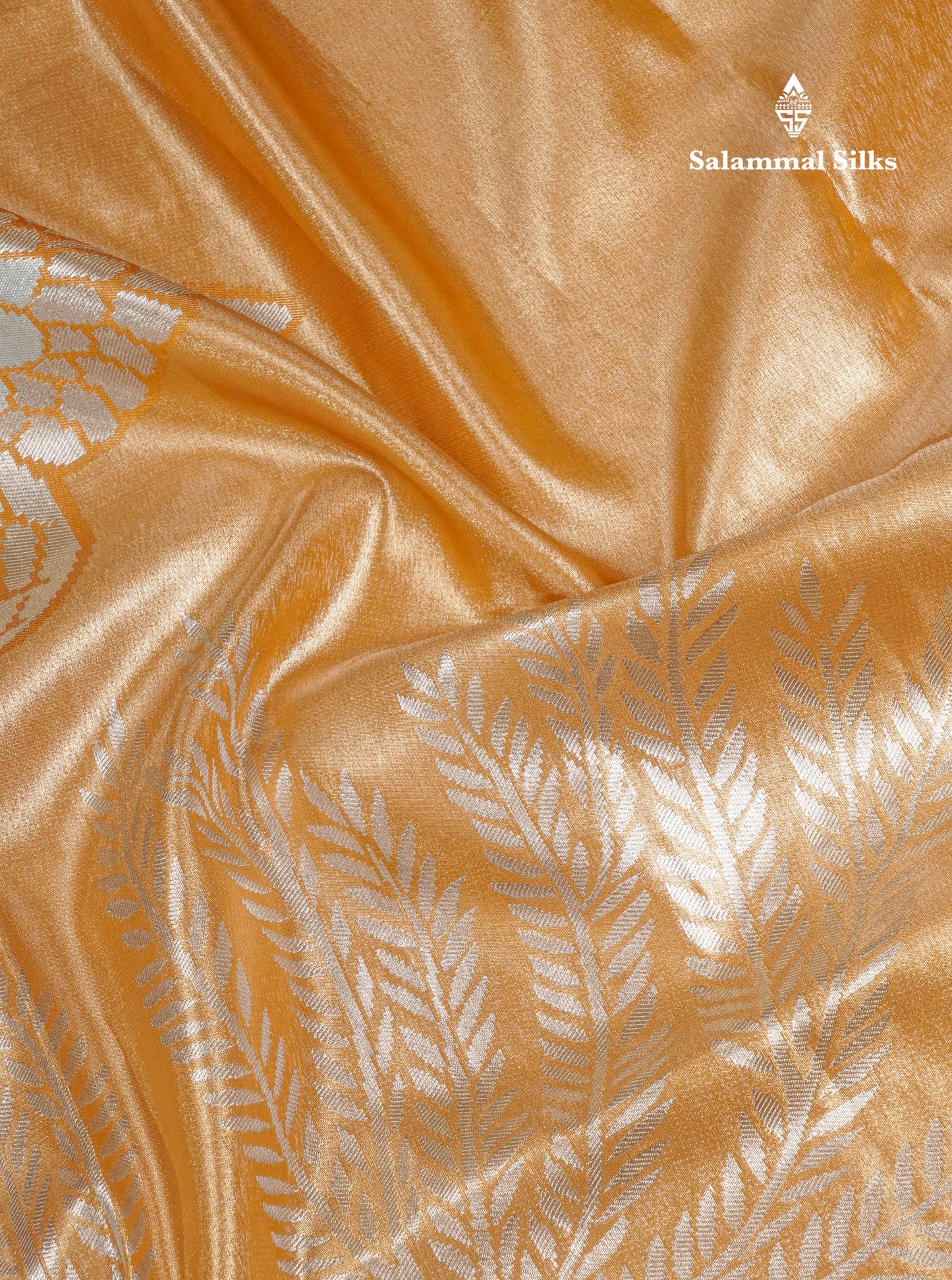 Gold Bridal Semi Silk Saree With Contrast Pista Green Blouse