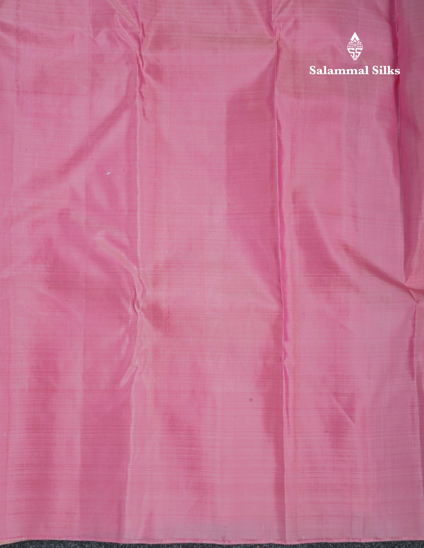 Baby Pink Bridal Kanjivaram Pure Silk Saree With Self Gold Zari Long Border