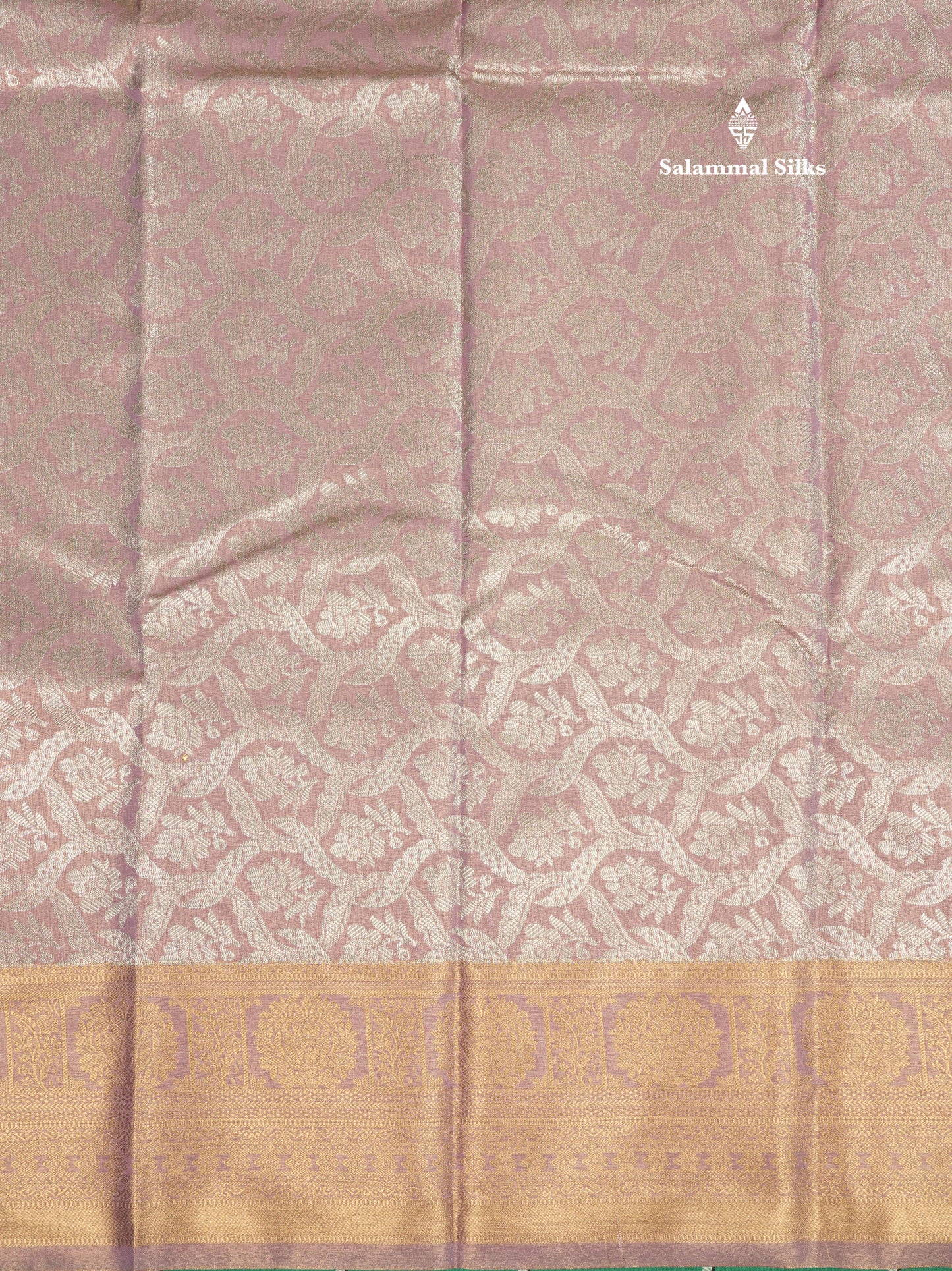 Brown Tissue Bridal Semi Silk Saree With Self Border