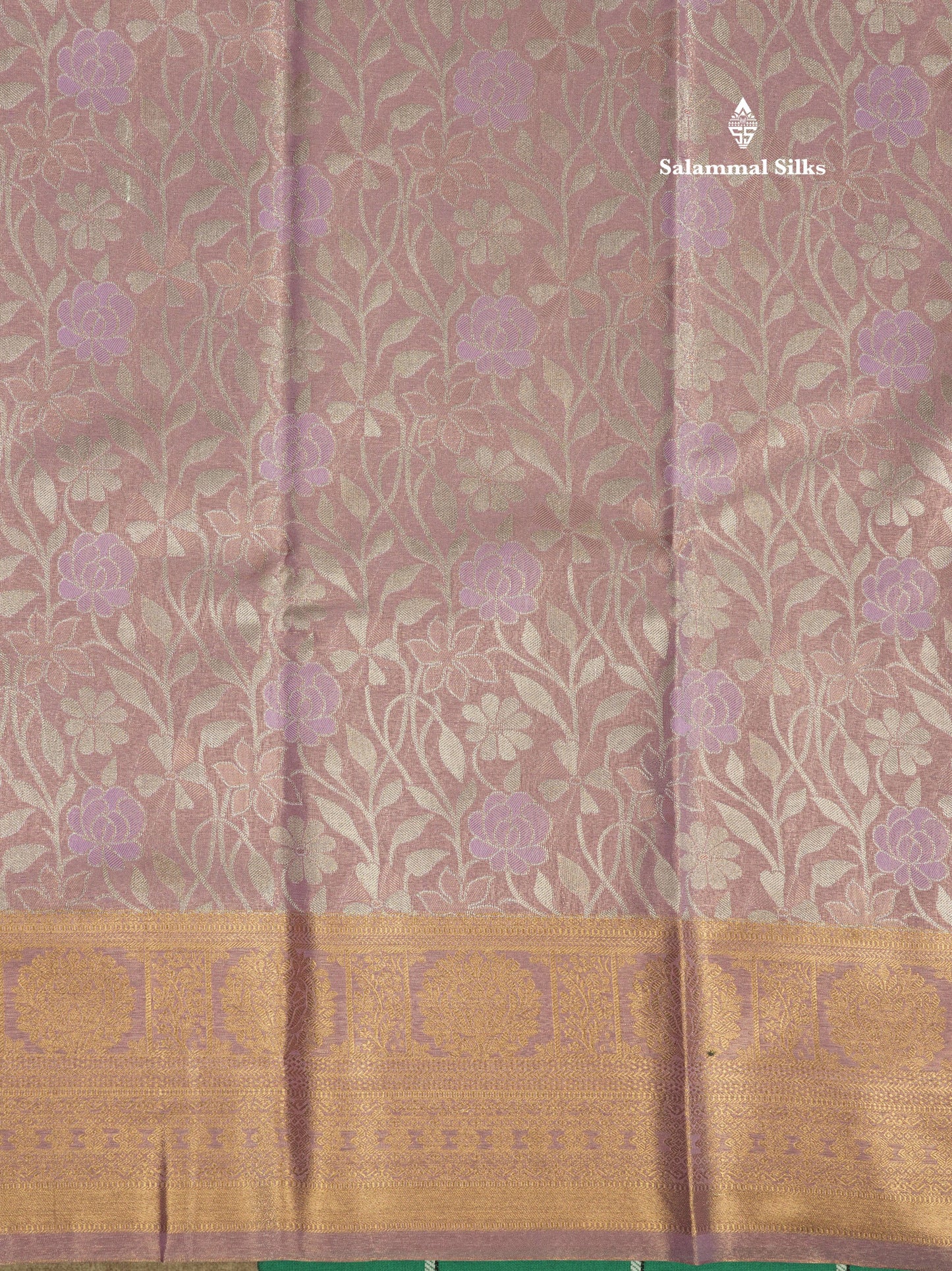 Brown Tissue Bridal Semi Silk Saree With Self Border