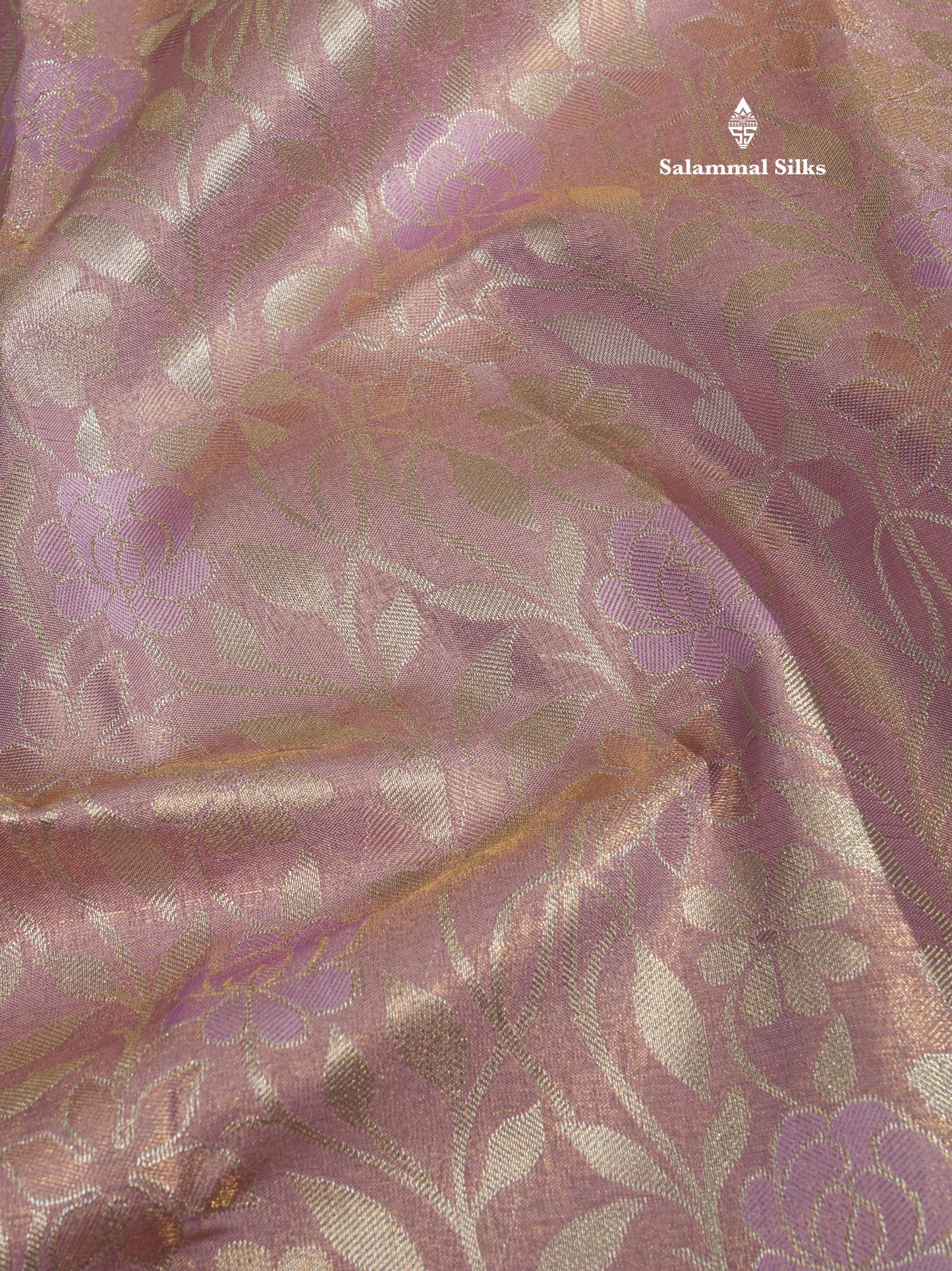 Brown Tissue Bridal Semi Silk Saree With Self Border